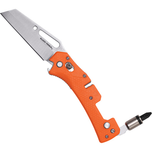 Electrician's Pocket Knife with Driver, 2-99/100" Blade, Stainless Steel Blade, Plastic Handle Fastek