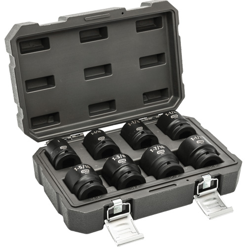 6-Point SAE Socket Set, 8 Pcs, Impact, 3/4" Drive Size Fastek