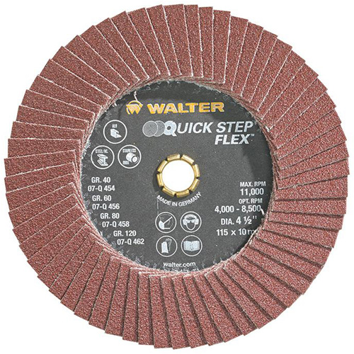 Disque &agrave; lamelles QUICK-STEP FLEX, 4-1/2" x Type 29, Grain 80, Oxyde d'aluminium Fastek