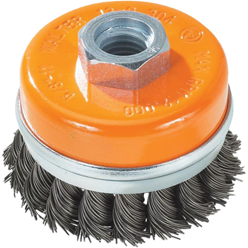 Knot-Twisted Wire Cup Brush, 5" Dia. x 5/8"-11 Arbor Fastek
