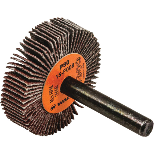 Flap Wheels-Coolcut Flap Wheels, Aluminum Oxide, 80 Grit, 1-1/2" x 3/8" x 1/4" Fastek