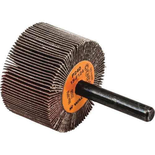 Flap Wheels-Coolcut Flap Wheels, Aluminum Oxide, 240 Grit, 1-1/2" x 1" x 1/4" Fastek