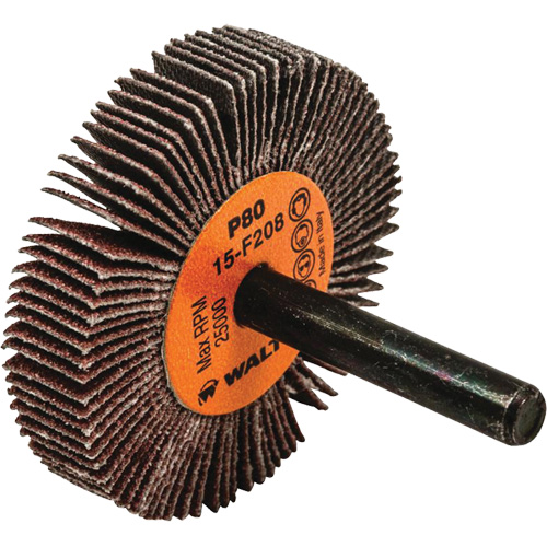 Flap Wheels-Coolcut Flap Wheels, Aluminum Oxide, 80 Grit, 2" x 3/8" x 1/4" Fastek