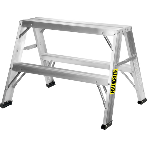 Industrial-Duty Sawhorse, 2' H x 31.9375" W x 23.50" D, 300 lbs. Capacity, Aluminum Fastek