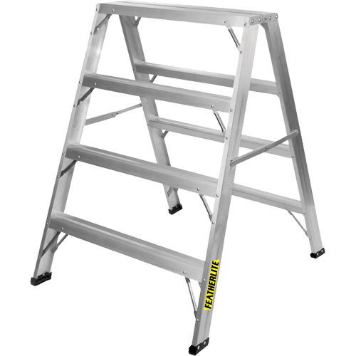 Industrial-Duty Sawhorse, 4' H x 34.6875" W x 39.50" D, 300 lbs. Capacity, Aluminum Fastek