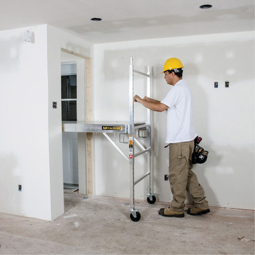 Mobile Work Scaffolding - Maxi Square Scaffolding, Aluminum Frame, 74" D x 75" H Fastek