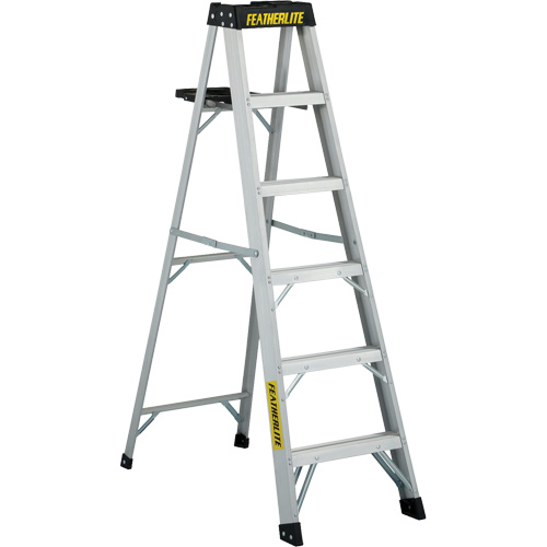 3400 Series Industrial Extra Heavy-Duty Step Ladder, 6', Aluminum, 300 lbs. Capacity, Type 1A Fastek