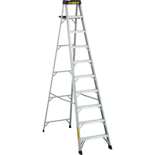 3400 Series Industrial Extra Heavy-Duty Step Ladder, 10', Aluminum, 300 lbs. Capacity, Type 1A Fastek