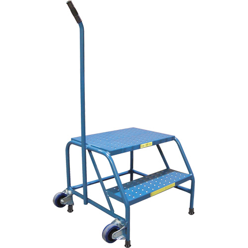 Escabeaux roulants Tilt-N-Roll, 2 marche(s), 24" l x 29" la x 19" h, Capacit&eacute; 300 lb Fastek