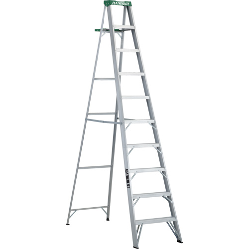 Commercial Duty Stepladders (2400 Series), 10', Aluminum, 225 lbs. Capacity, Type 2 Fastek