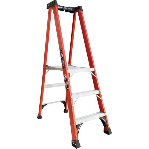 Industrial Extra Heavy-Duty Pro Platform Stepladders (FXP1800 Series), 3', 375 lbs. Cap. Fastek
