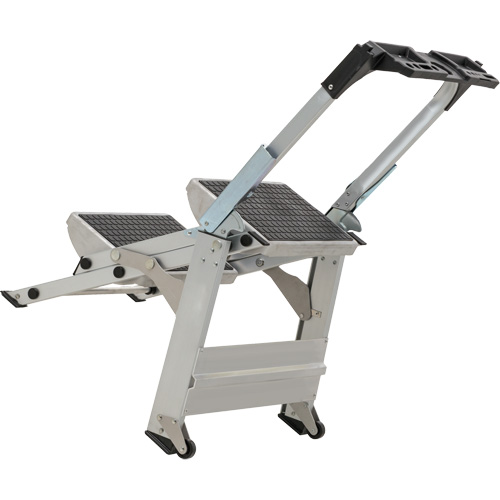 Tilt & Roll Step Stool Ladder, 2 Steps, 23" x 21" x 34.50" High Fastek