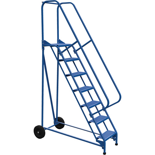 Roll-A-Fold Ladder, 7 Steps, Perforated, 70" High Fastek