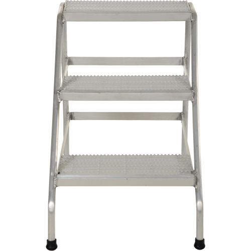 Aluminum Step Stand, 3 Step(s), 22-13/16" W x 34-9/16" L x 30" H, 500 lbs. Capacity Fastek