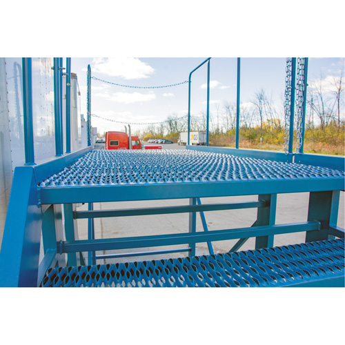 Snow Ladder, Steel, 10 Steps, 99" H, 85-1/2" D, 48" Step, Serrated Fastek