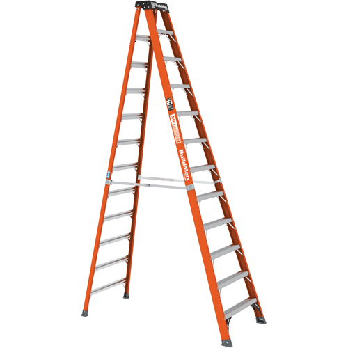 Step Ladder, 12', Fibreglass, 375 lbs. Capacity, Type 1AA Fastek