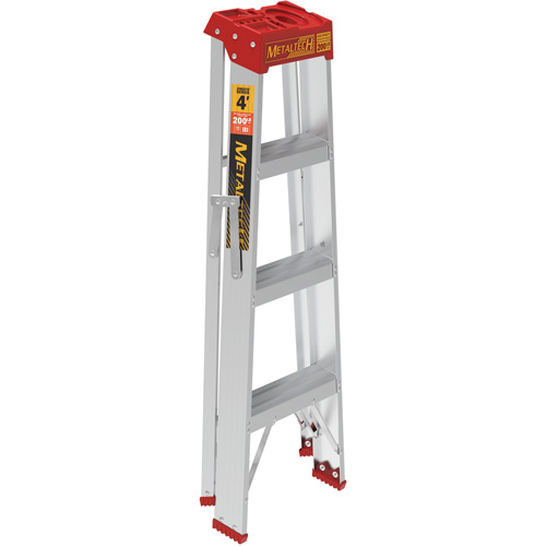 Step Ladder, 4', Aluminum, 200 lbs. Capacity, Type 3 Fastek
