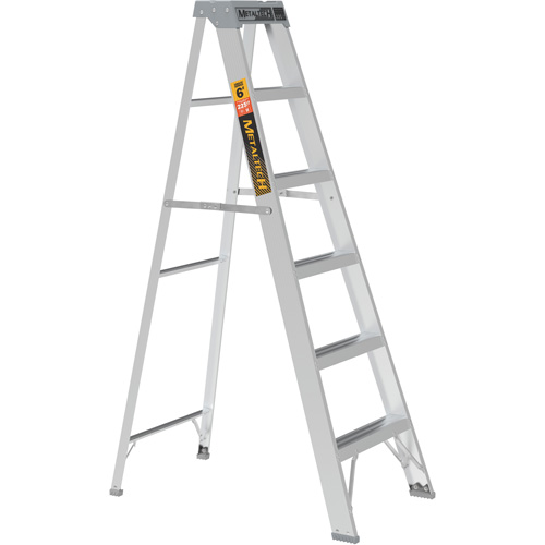 Step Ladder, 6', Aluminum, 225 lbs. Capacity, Type 2 Fastek