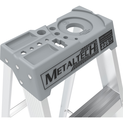 Step Ladder with Paint Tray, 10', Aluminum, 225 lbs. Capacity, Type 2 Fastek