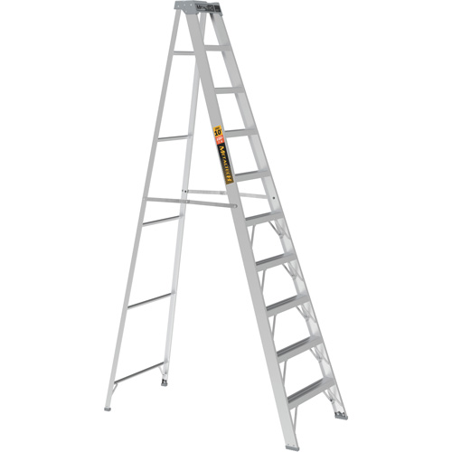 Step Ladder, 10', Aluminum, 225 lbs. Capacity, Type 2 Fastek