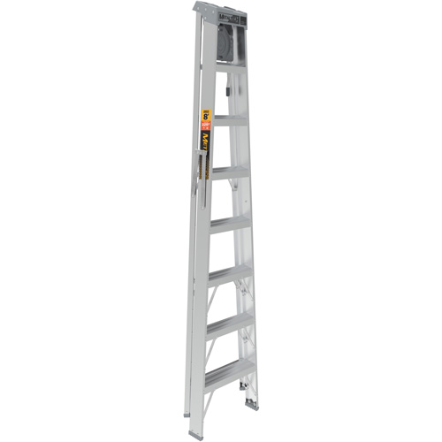 Step Ladder with Paint Tray, 8', Aluminum, 225 lbs. Capacity, Type 2 Fastek
