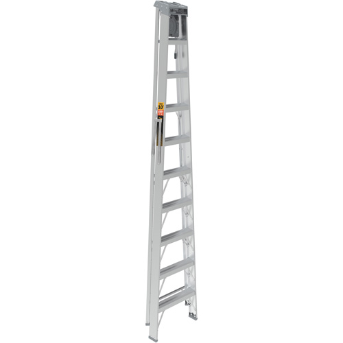Step Ladder with Paint Tray, 10', Aluminum, 225 lbs. Capacity, Type 2 Fastek