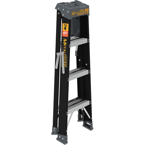 Step Ladder with Paint Tray, 4', Fibreglass, 250 lbs. Capacity, Type 1 Fastek