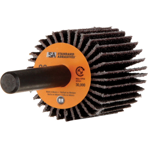 Standard Abrasives Flap Wheel, Aluminum Oxide, 80 Grit, 1" x 1" x 1/4" Fastek