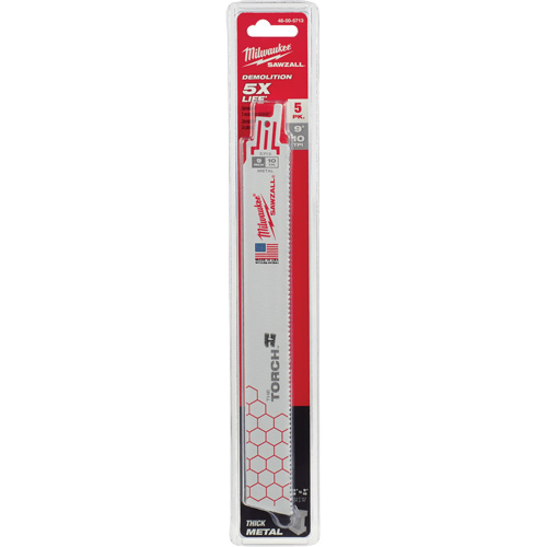 Lame The Torch Ice Hardened Sawzall, Bim&eacute;tal, 10 Dents par pouce, 9" lo x 1" la Fastek