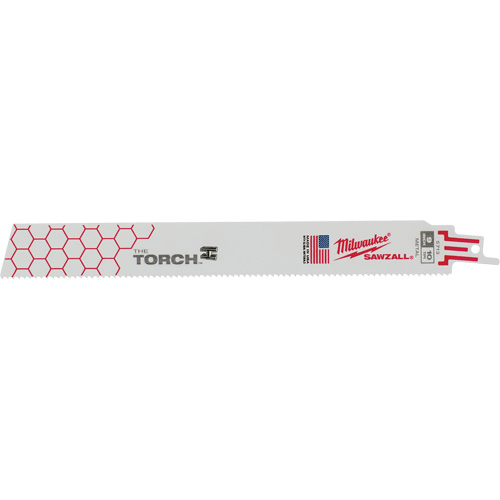 Lames The Torch Sawzall, Bim&eacute;tal, 10 Dents par pouce, 9" lo x 1" la Fastek
