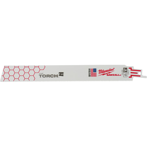 The Torch Sawzall&reg; Blade, Bi-Metal, 14 TPI, 9" L x 1" W Fastek