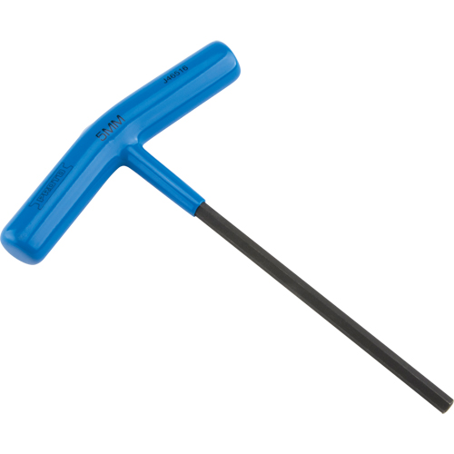 Hex Key - Metric, Hex End, 5 mm x 6" L, T Handle Fastek