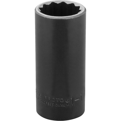 Socket, Impact, 1-1/8", 1/2" Drive, 12 Points, Deep Fastek