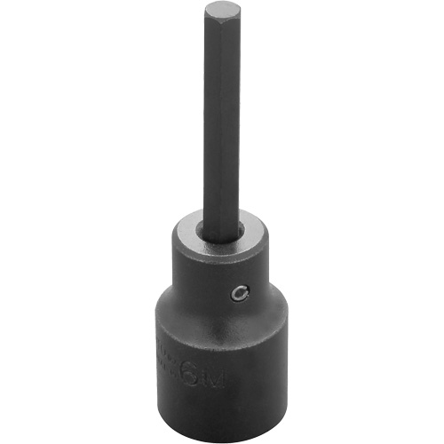 Socket Bit, Hex, 6 mm x 3-1/4" L, 1/2" Drive Fastek