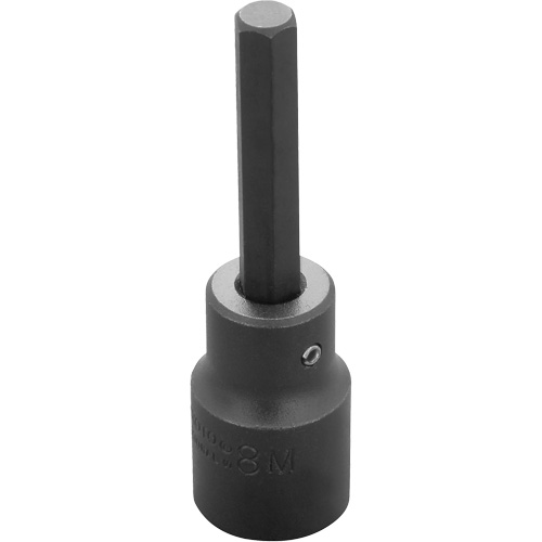 Socket Bit, Hex, 8 mm x 3-1/4" L, 1/2" Drive Fastek