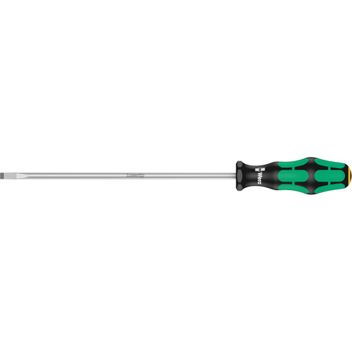 Slotted Screwdriver, 1/4" Tip, Round, 12" L, Plastic Handle Fastek