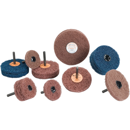 Meule Buff & Blend Standard Abrasives, 3" dia. x 1/4" la, Arbre 1/4", Oxyde d'aluminium Fastek