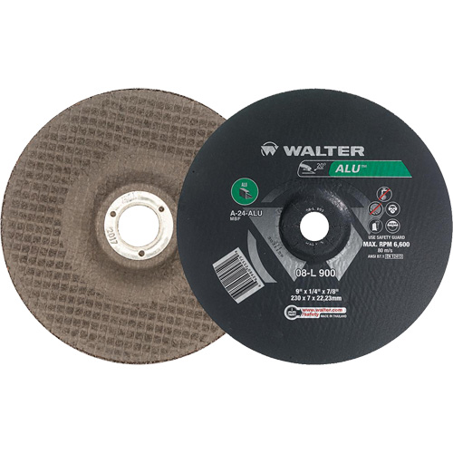 Aluminium Depressed Centre Grinding Wheels, 9" x 1/4", 7/8" Arbor, Type 27 Fastek