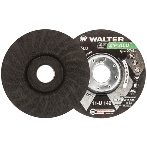 Zip Alu Cut-Off Wheel, 4-1/2" x 3/64", 7/8" Arbor, Type 27, Aluminum Oxide, 13300 RPM Fastek