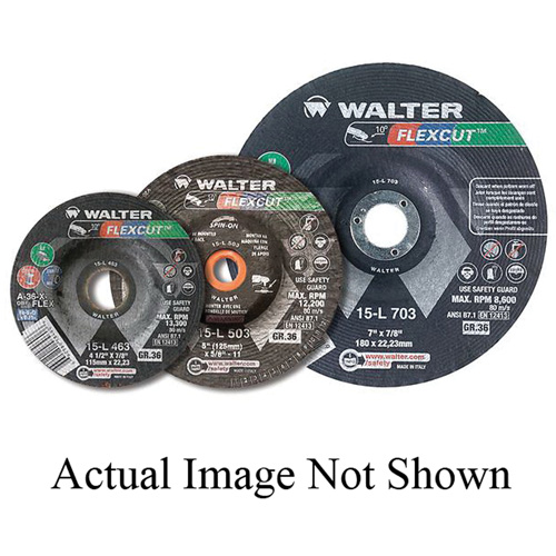 FLEXCUT Grinding Wheel, 3", 36 Grit, Aluminum Oxide, 3/8", 20400 RPM, Type 29 Fastek