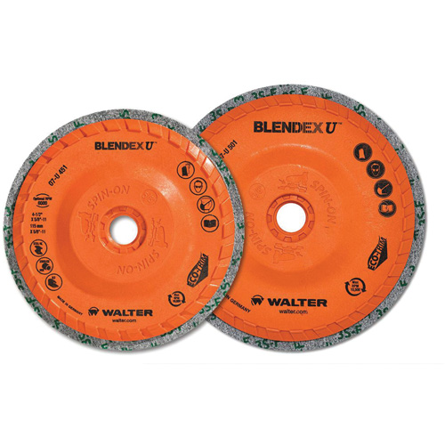 Blendex U Finishing Cup Disc, 4-1/2" Dia., Fine Grit, Silicon Carbide Fastek