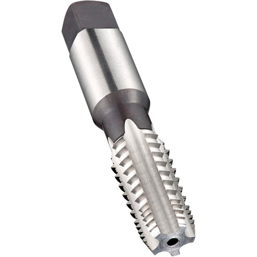 Taraud machine &agrave; denture altern&eacute;e pour tuyau, 1/8"-27, 5 cannelures, 70 mm lo, Conique, Acier rapide Fastek