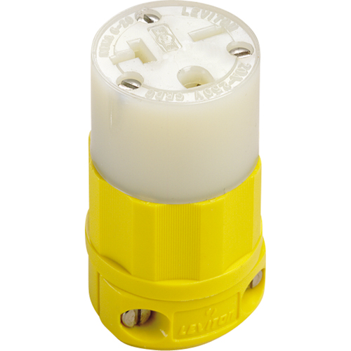 2-Pole 3-Wire Grounding Straight Blade Connector, 5-20P, Nylon Fastek