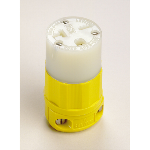 2-Pole 3-Wire Grounding Straight Blade Connector, 5-20P, Nylon Fastek