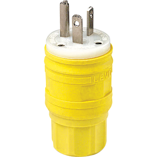 Wetguard Watertight Straight Blade Plug, Plastic, 20 A, 250 V Fastek