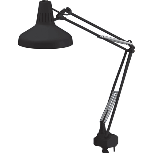 Heavy-duty Combination Task Light, 22/60 W, Fluorescent/Incandescent, 45" Neck, Black Fastek
