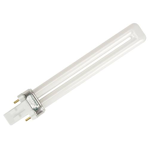 Dulux&reg; Compact Fluorescent, 800, 13 W, 4100 K, GX23 Base, 12000 hrs. Fastek