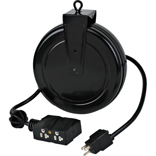 Cord Reel - Industrial, 20', SJTOW, 12/3/3-Dec Gauge, 15 A Fastek