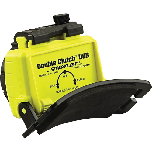 Double Clutch USB Headlamp, LED, 125 Lumens, 3.5 Hrs. Run Time, Rechargeable Batteries Fastek