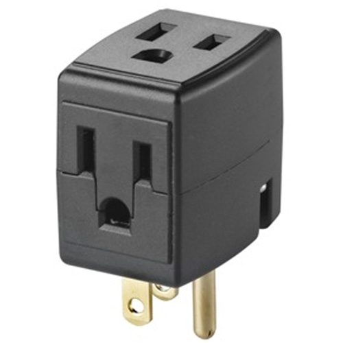 Grounded Triple Cube, 3 Outlet(s), None, 15 Amps, 1875 W, 125 V Fastek